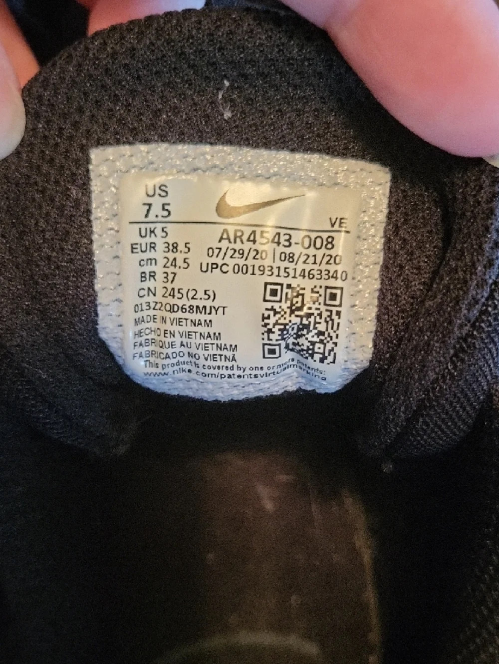 Nike Navy/Black Women's Athletic Lace-Up Sneakers - Picture 5 of 7